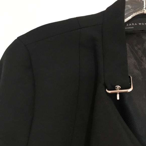 Zara Cropped Black w/Silver Hardware Jacket - Picture 7 of 12